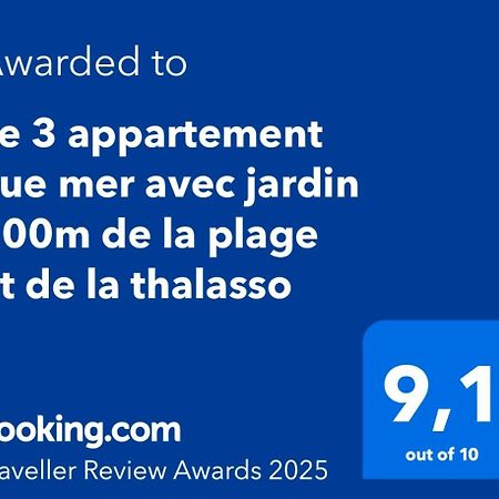 Le 3 Appartement Vue Mer Avec Jardin 100M De La Plage Et De La Thalasso Concarneau Eksteriør bilde